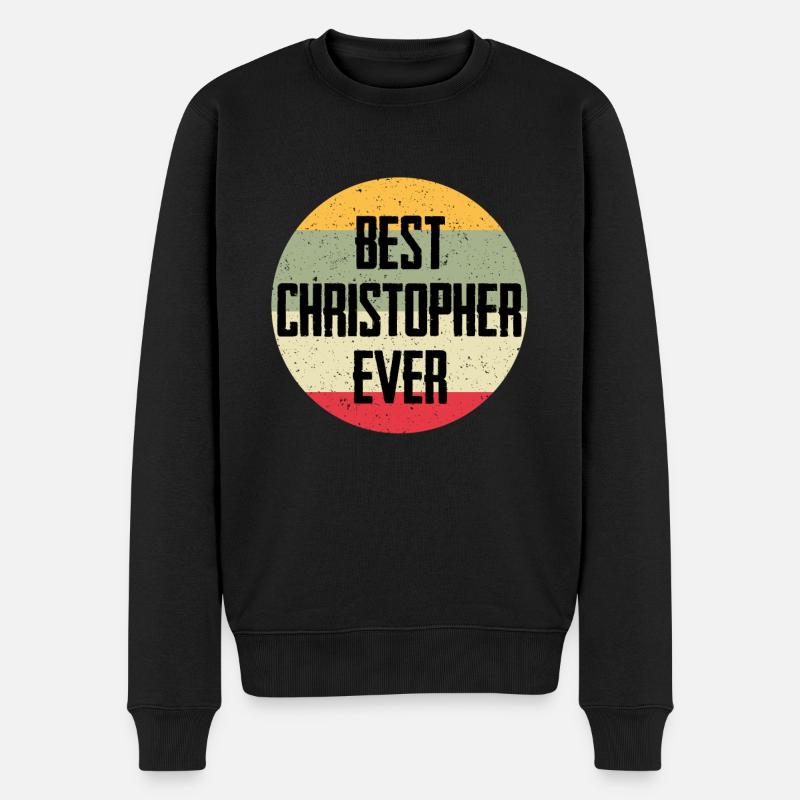 Best Christopher Ever - Männer Premium Bio Pullover - Schwarz