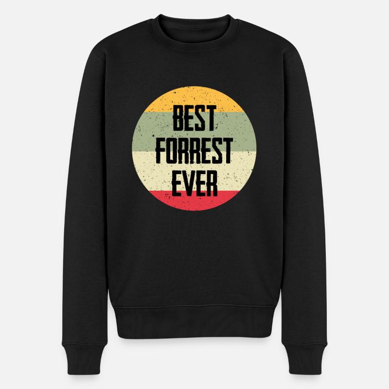 Best Forrest Ever - Männer Premium Bio Pullover - Schwarz