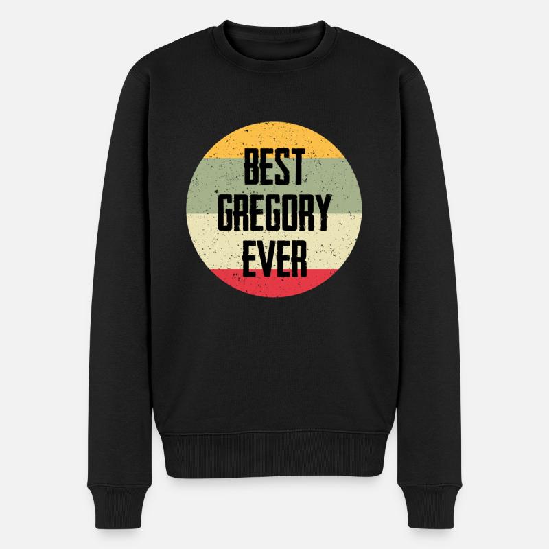 Best Gregory Ever - Männer Premium Bio Pullover - Schwarz