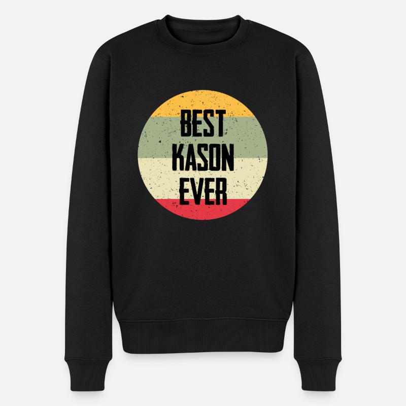 Best Kason Ever - Männer Premium Bio Pullover - Schwarz