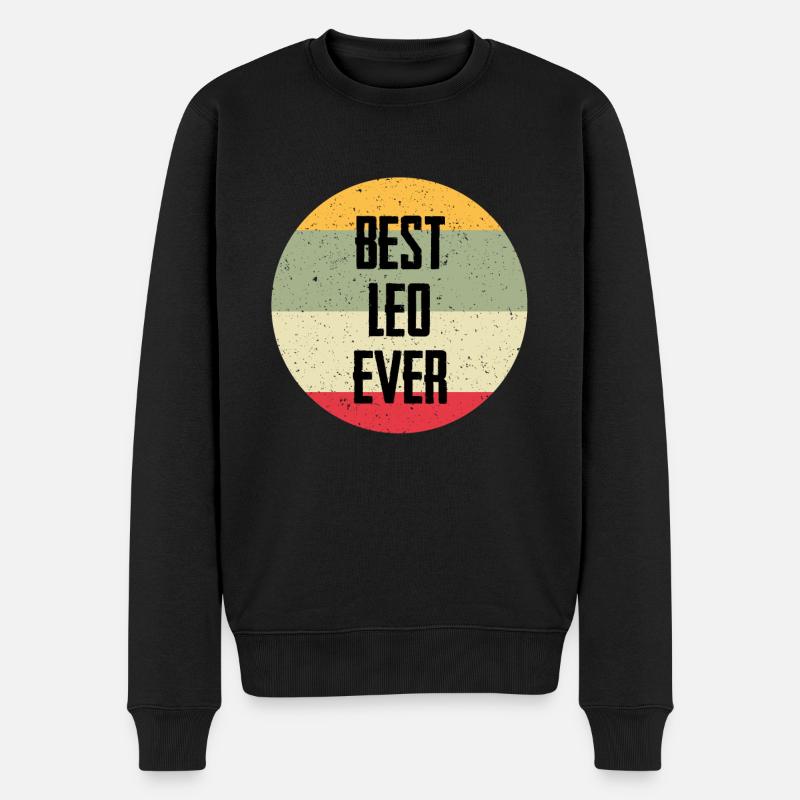 Best Leo Ever - Männer Premium Bio Pullover - Schwarz