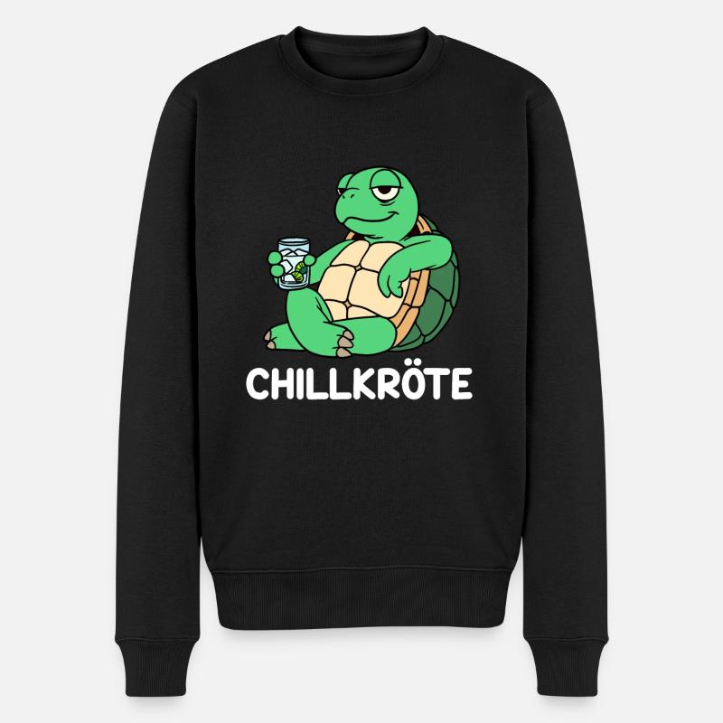 Chillkrote - Männer Premium Bio Pullover - Schwarz