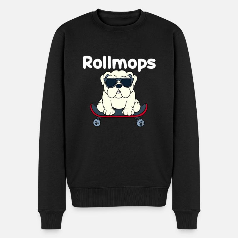Rollmops - Männer Premium Bio Pullover - Schwarz