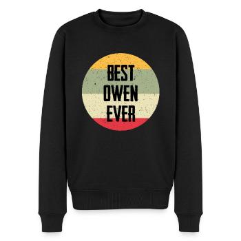 Best Owen Ever - Männer Premium Bio Pullover - Schwarz - Vorne - Nico (187cm)