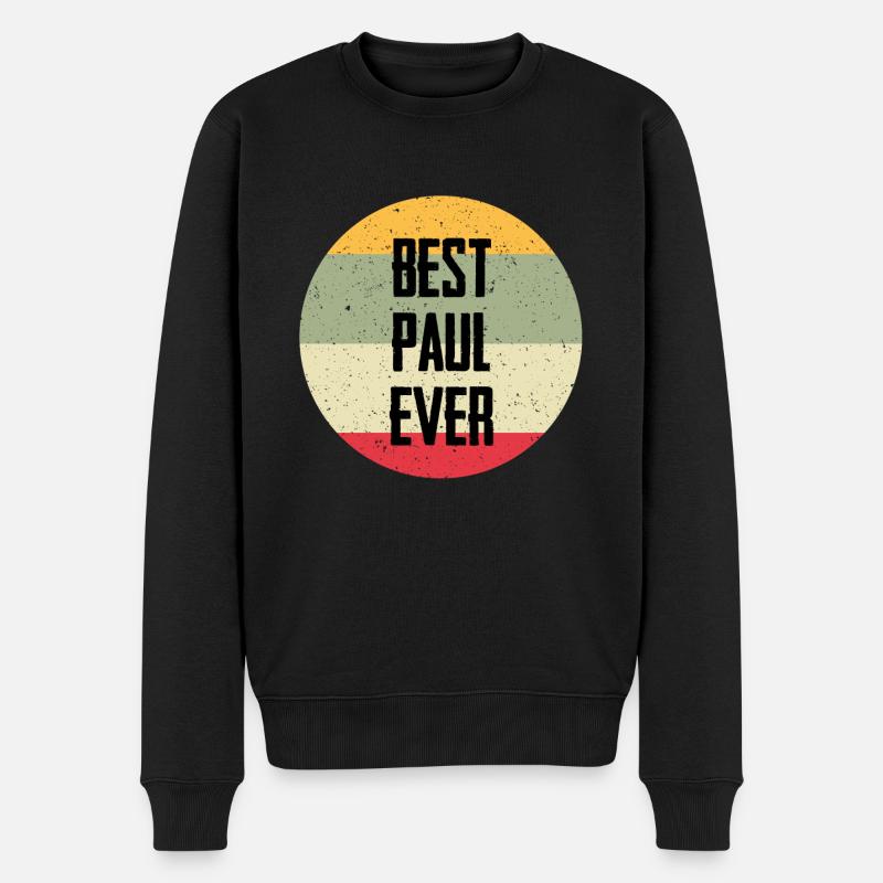 Best Paul Ever - Männer Premium Bio Pullover - Schwarz