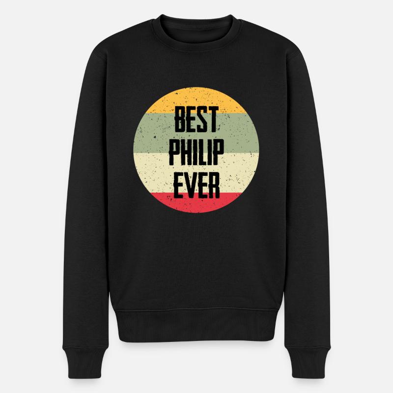 Best Philip Ever - Männer Premium Bio Pullover - Schwarz