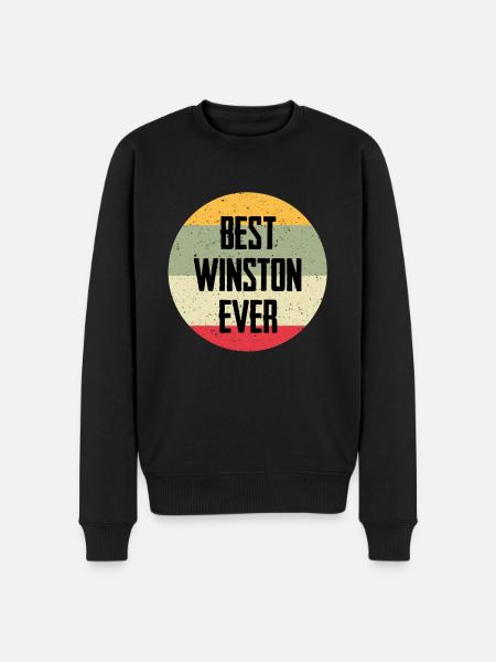 Best Winston Ever - Männer Premium Bio Pullover - Schwarz