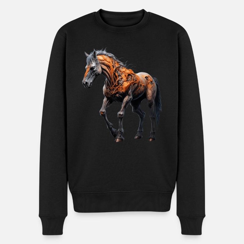 Gruseliges Halloween-partykostüm, Zombie-pferd - Pull Premium bio Homme - noir