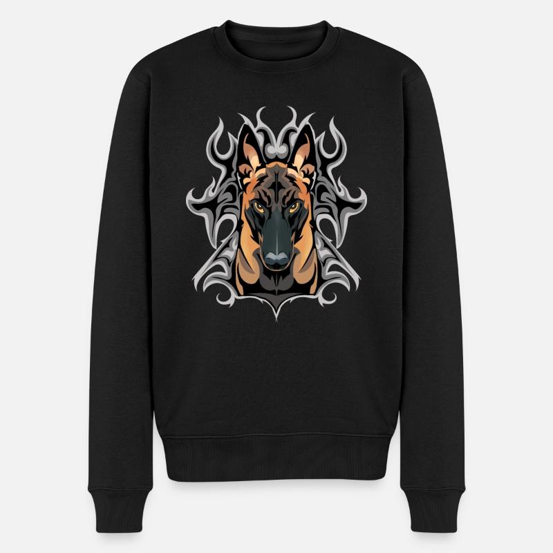 dark malinois - Pull Premium bio Homme - noir