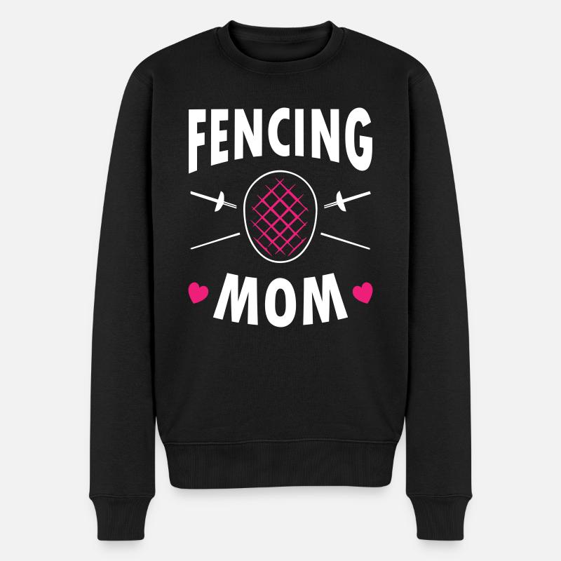 Fencing Mom - Männer Premium Bio Pullover - Schwarz