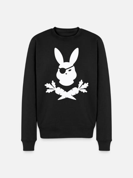 Rabbit Pirate - Men's Premium Organic Jumper - black