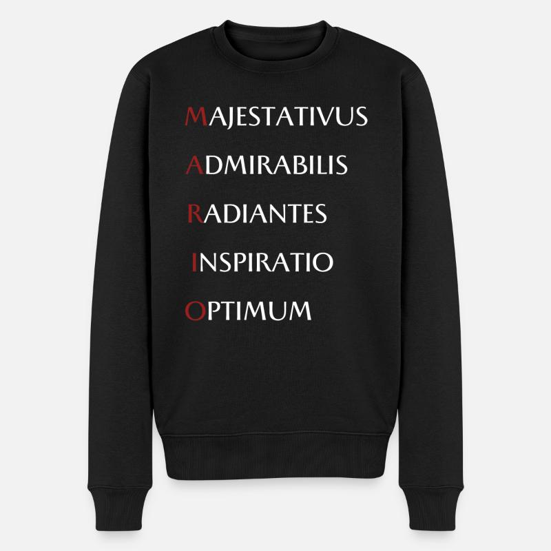 Mario - Männer Premium Bio Pullover - Schwarz