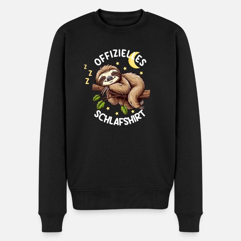 Offizielles Schlafshirt - Männer Premium Bio Pullover - Schwarz
