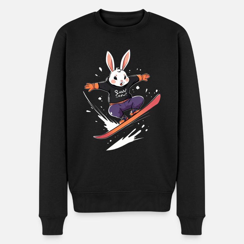 Lapin de snowboard - Pull Premium bio Homme - noir