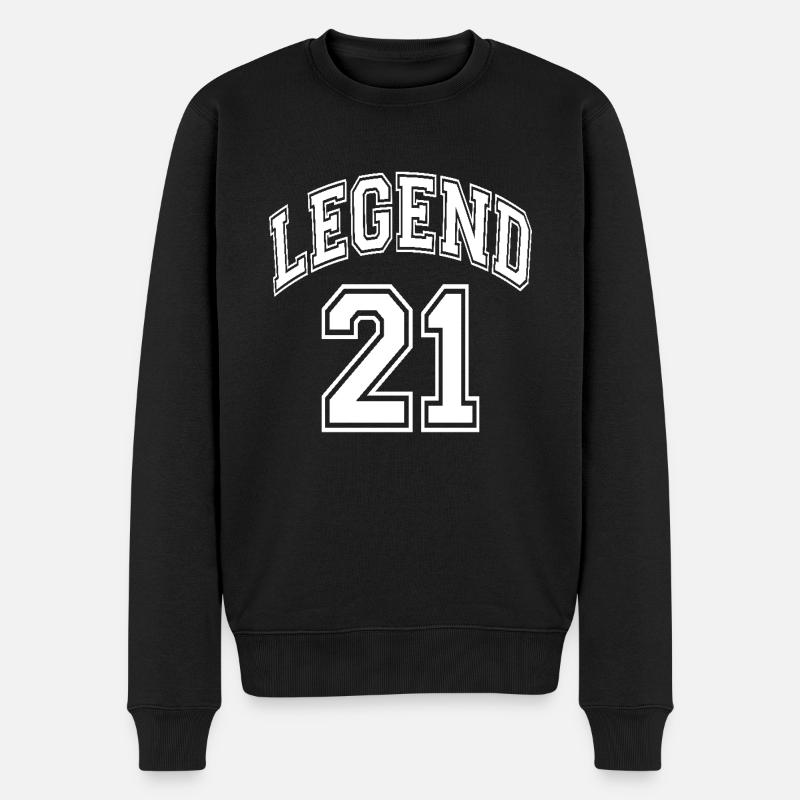 Legend 21 - Männer Premium Bio Pullover - Schwarz