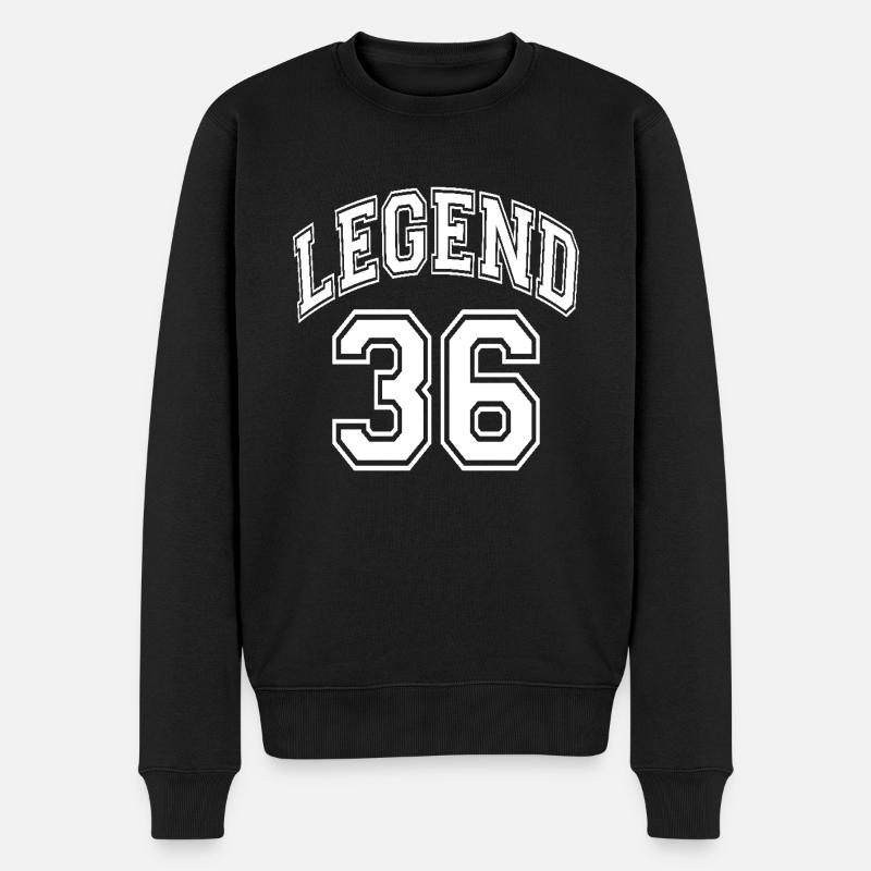 Legend 36 - Männer Premium Bio Pullover - Schwarz