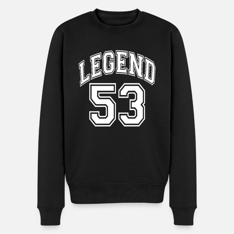 Legend 53 - Männer Premium Bio Pullover - Schwarz