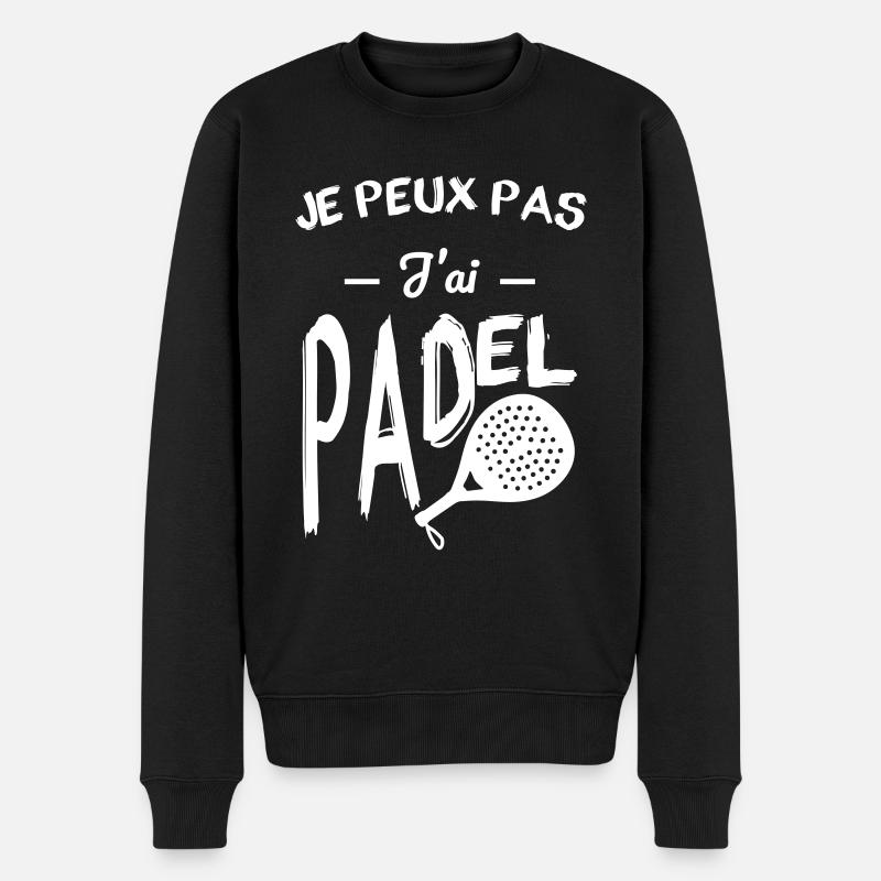 Je peux pas j'ai padel - Pull Premium bio Homme - noir