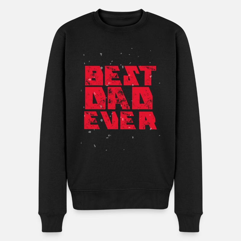 Bester Vater Papa Geschenk - Männer Premium Bio Pullover - Schwarz