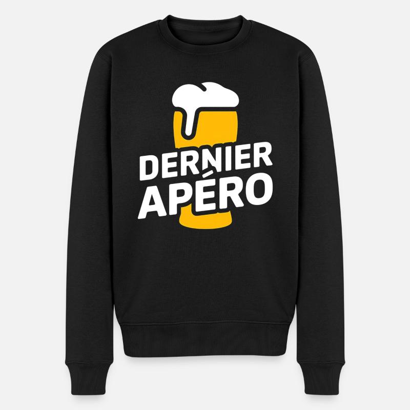 Letzter Apéro – Junggesellenabschied - Männer Premium Bio Pullover - Schwarz