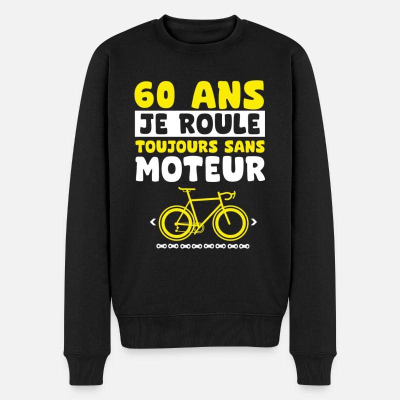 vélo 60 ans anniversaire - Pull Premium bio Homme - noir