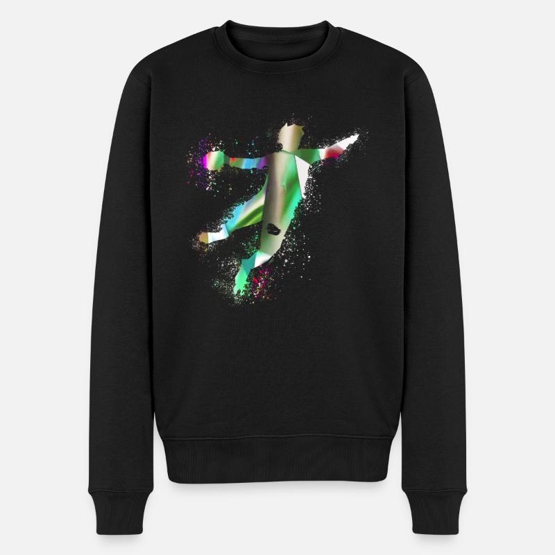 Handball, handballer, Beachhandball,Graffiti - Männer Premium Bio Pullover - Schwarz