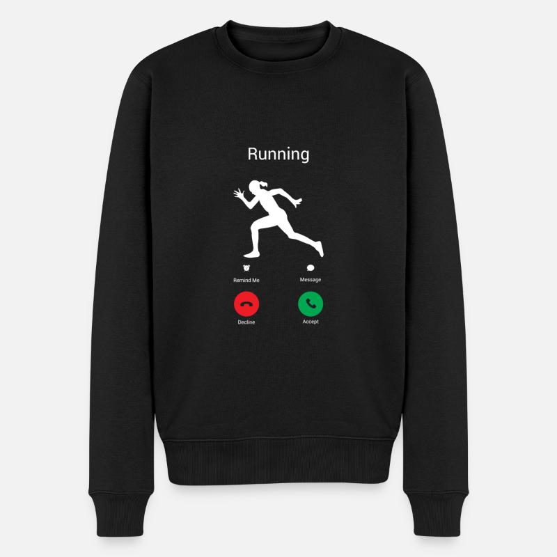 COURSE APPELEZ-MOI - JE DOIS COURIR ! - Pull Premium bio Homme - noir
