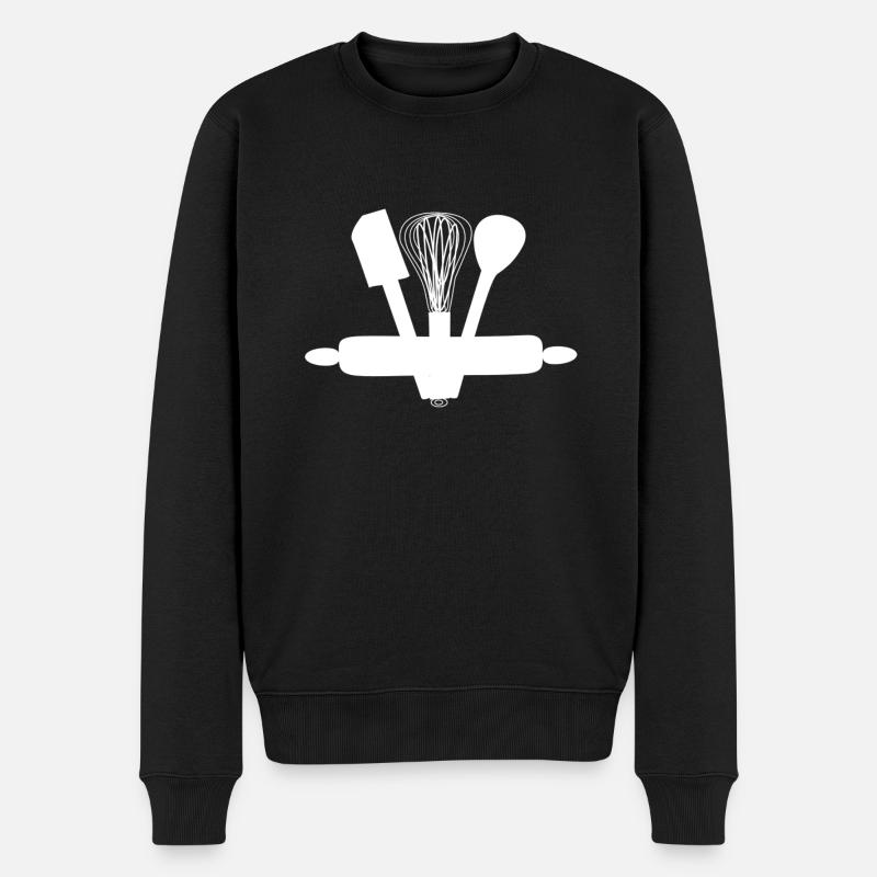 Backen - Männer Premium Bio Pullover - Schwarz