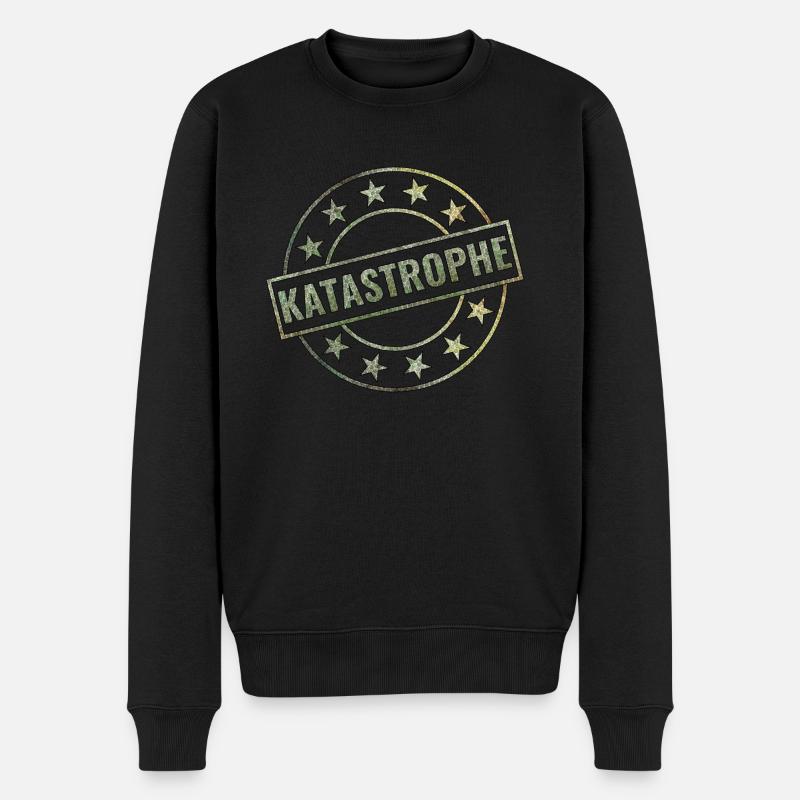 Katastrophe - Männer Premium Bio Pullover - Schwarz