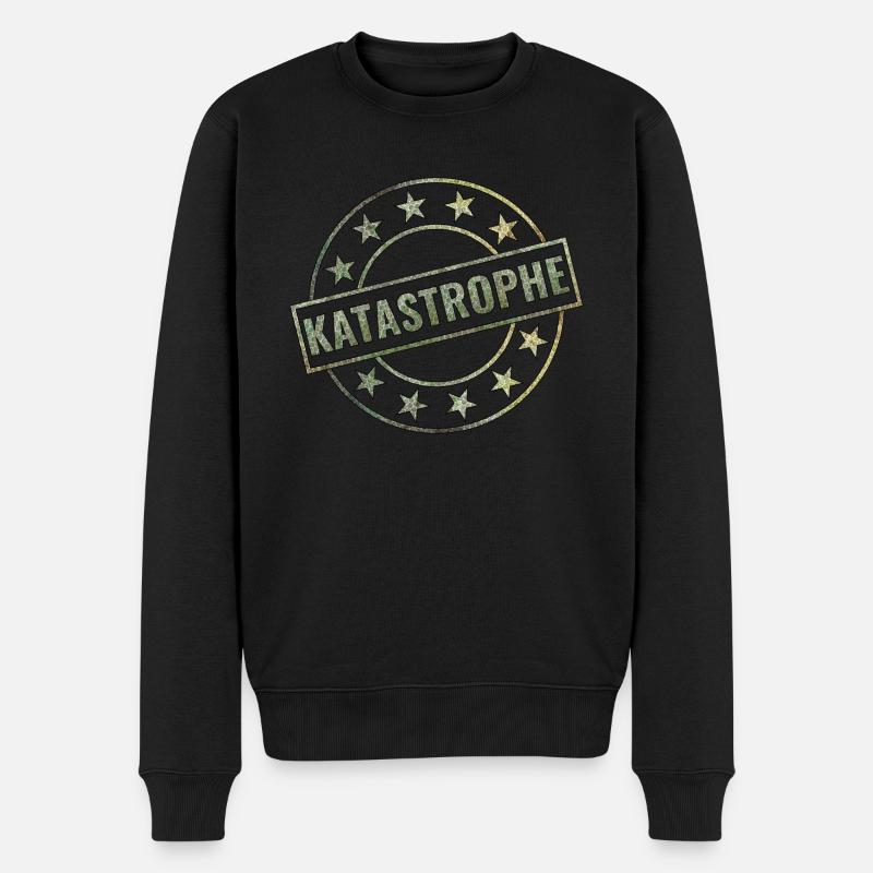 Katastrophe - Männer Premium Bio Pullover - Schwarz