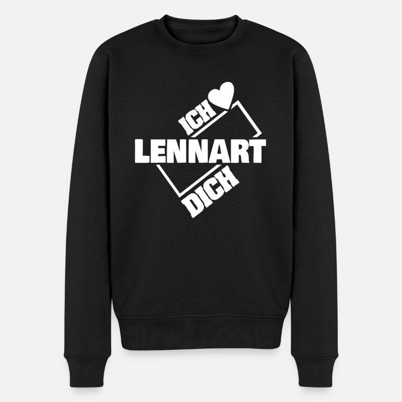 Couple Lennart - Männer Premium Bio Pullover - Schwarz