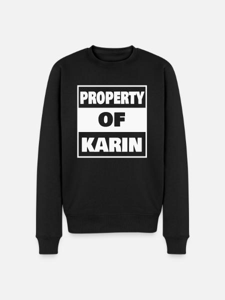 First name karin - Men's Premium Organic Jumper - black