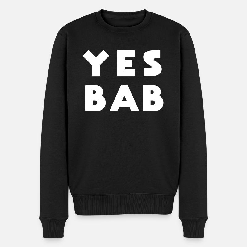 Ja Bab Birmingham Slang - Männer Premium Bio Pullover - Schwarz