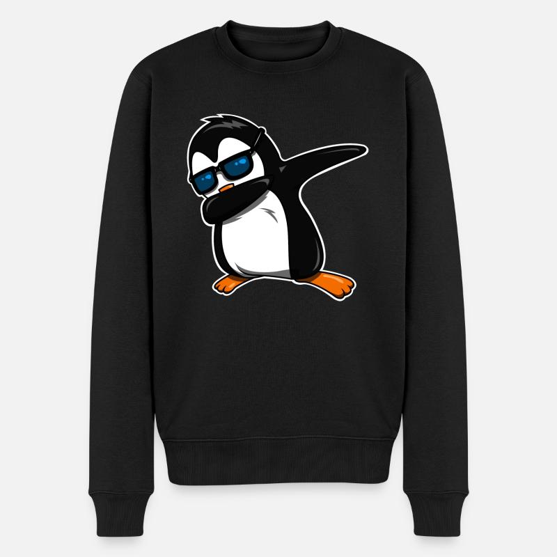Dabbing Pingouin cool - Pull Premium bio Homme - noir