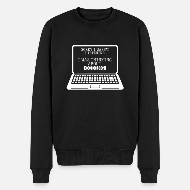 Coding Computer Engineer Witzig Programmer - Men's Premium Organic Jumper - black