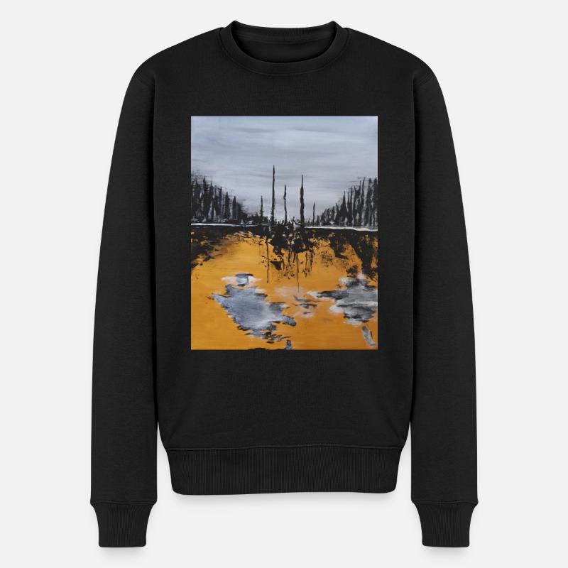 Mysterious sea painting - Männer Premium Bio Pullover - Schwarz