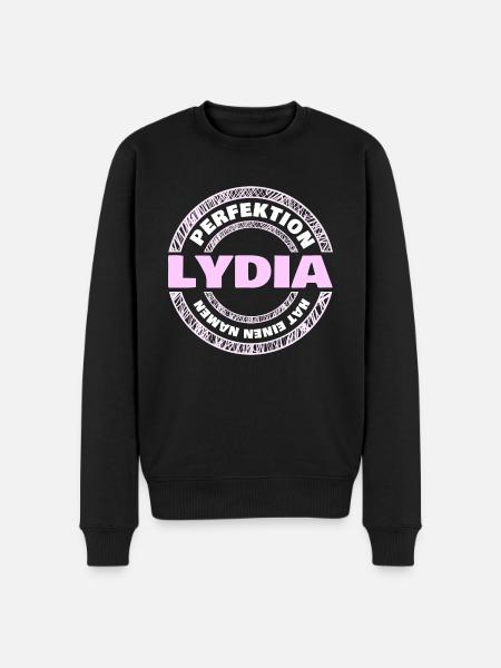 First name Lydia - Men's Premium Organic Jumper - black