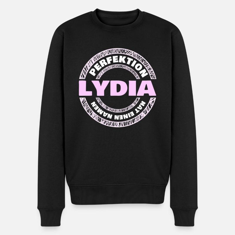 First name Lydia - Men's Premium Organic Jumper - black