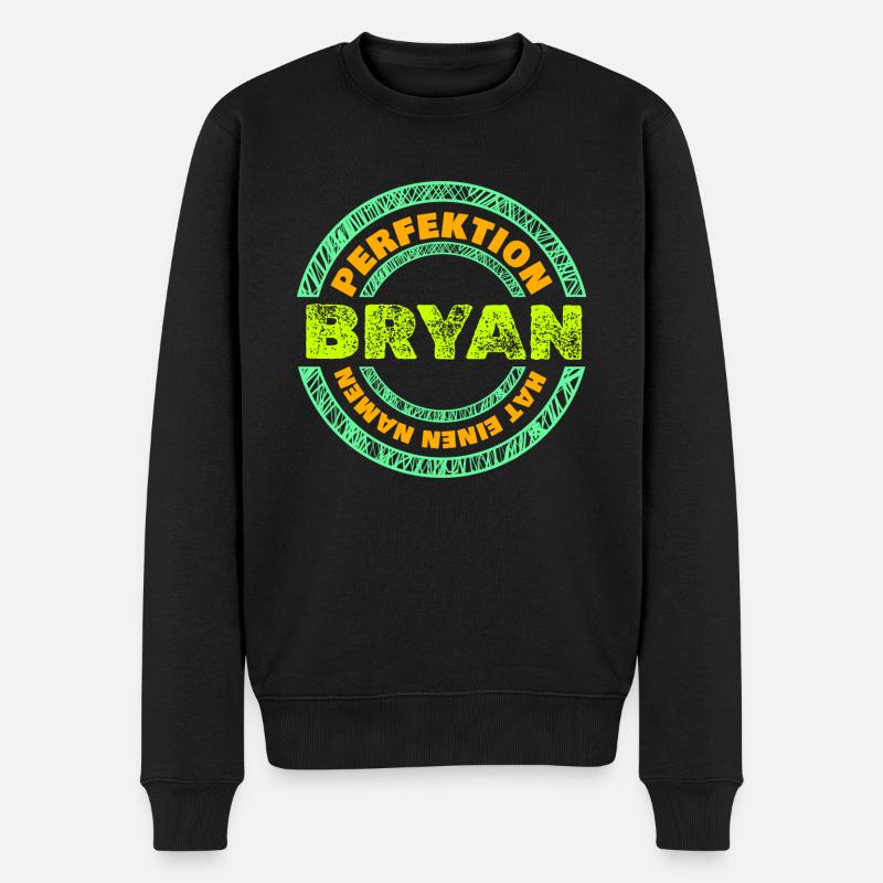 Bryan als Bryan - Männer Premium Bio Pullover - Schwarz