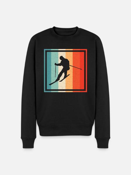 Ski retro - Men's Premium Organic Jumper - black