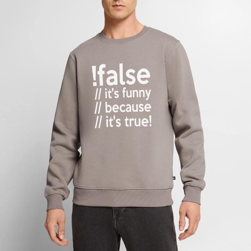 Programmer false true Computer Scientist Student Code Men's Premium Organic Jumper