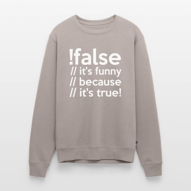 Programmer false true Computer Scientist Student Code Men's Premium Organic Jumper