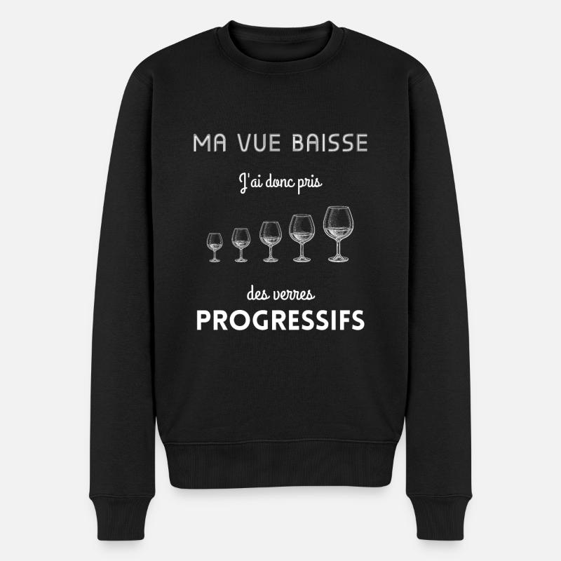 Humour vin - Pull Premium bio Homme - noir