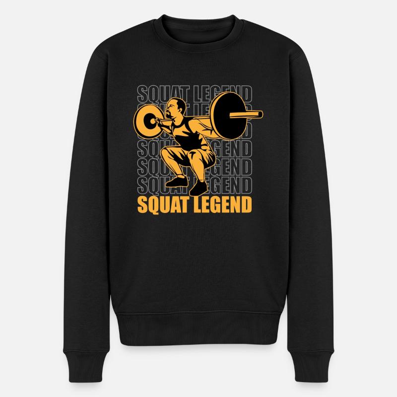 Squat Legend Ironic Saying Powerlifting - Pull Premium bio Homme - noir