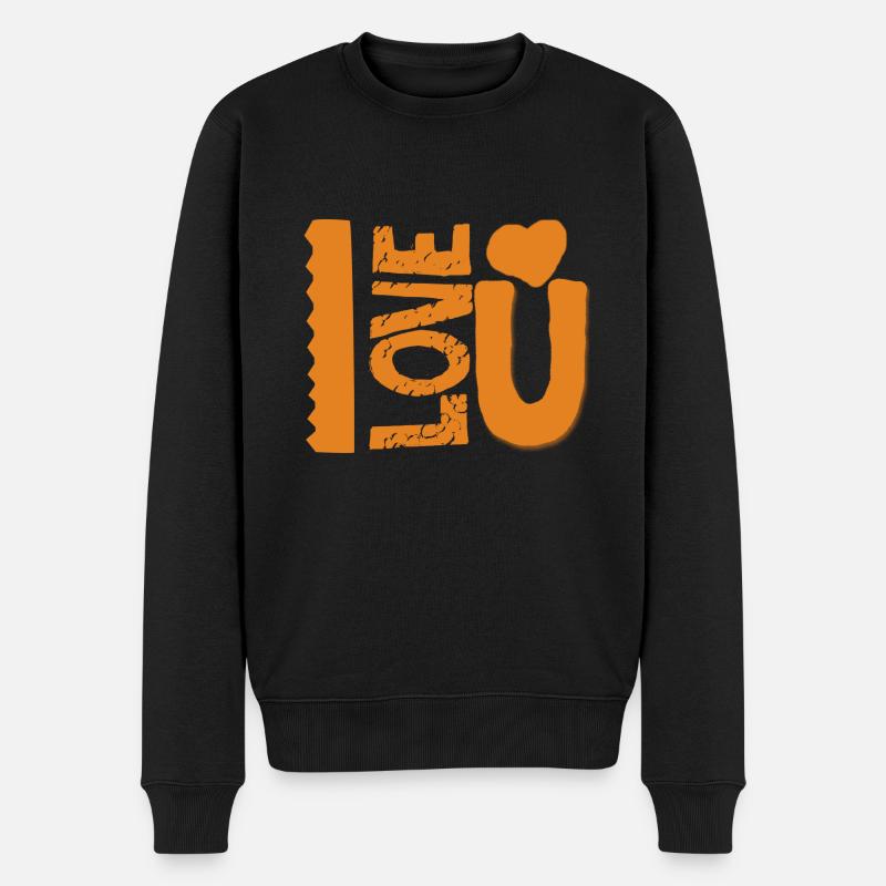 Je t'aime - Pull Premium bio Homme - noir