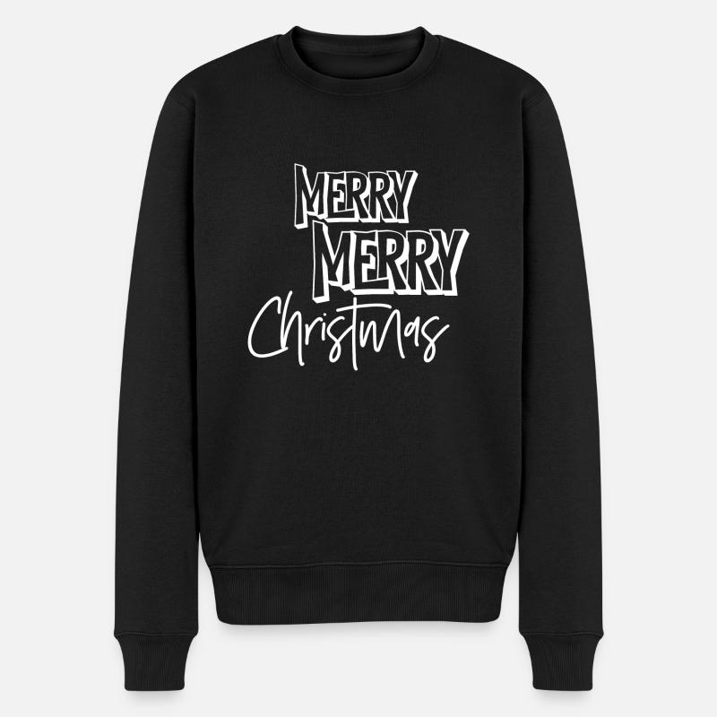 Merry christmas - Men's Premium Organic Jumper - black