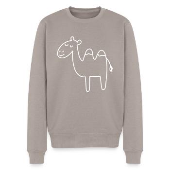 Jolies silhouettes de chameaux, animaux sauvages - Pull Premium bio Homme - taupe - Devant - Nico (187cm)