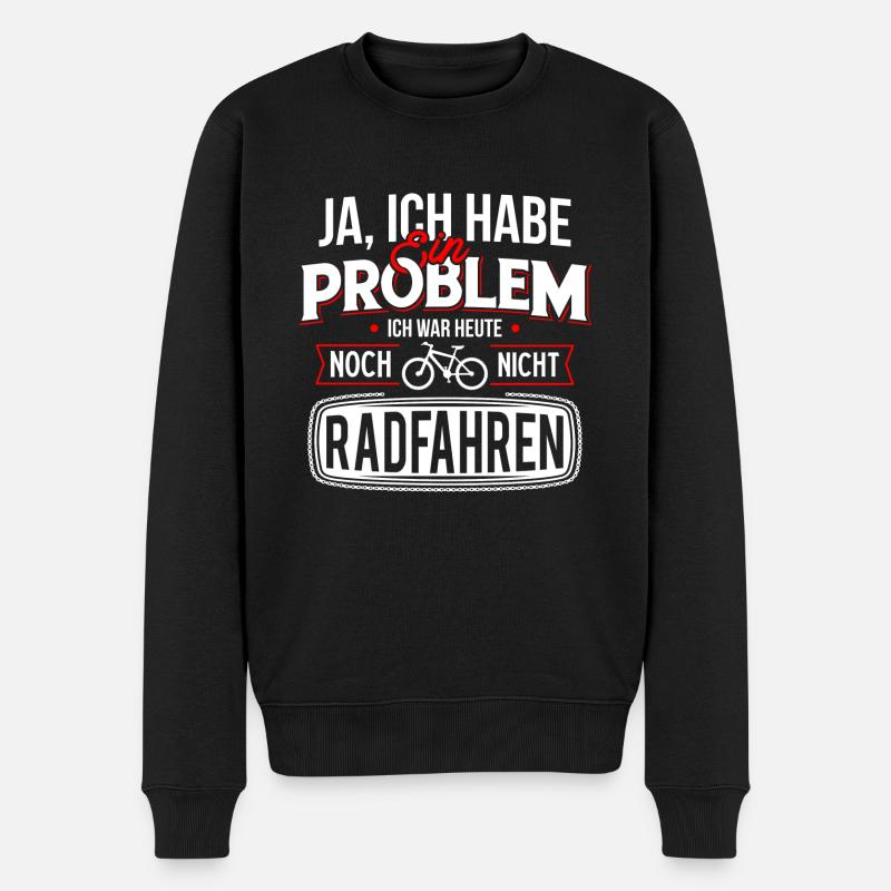 Fahrrad Mountainbike Rennrad MTB Radfahren Problem - Männer Premium Bio Pullover - Schwarz
