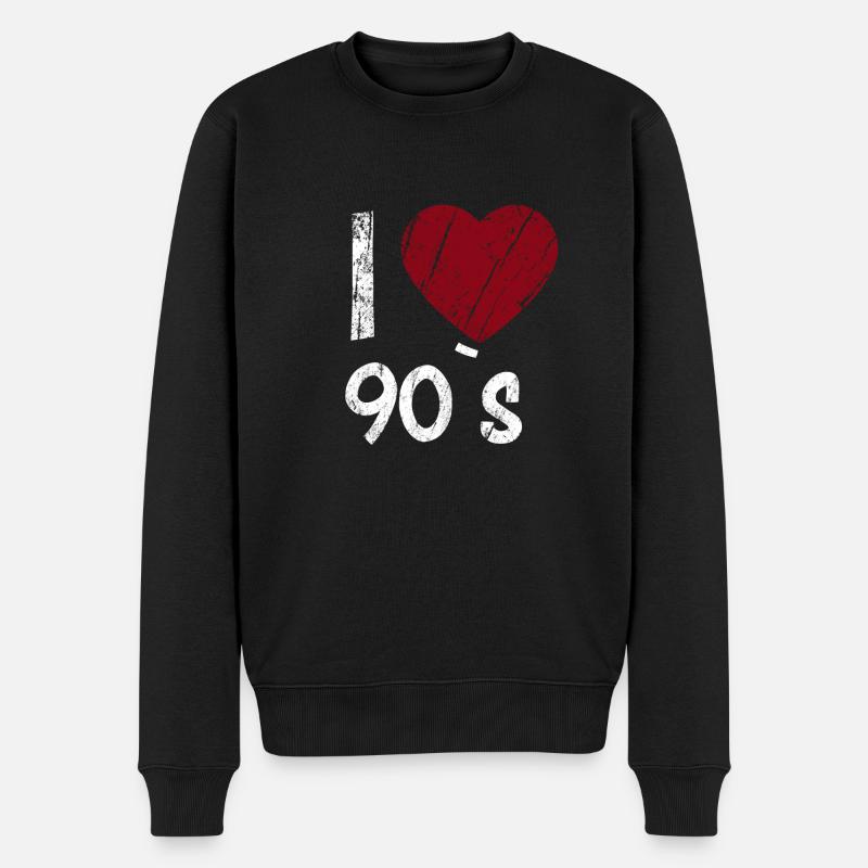 J'aime 90 ` - Pull Premium bio Homme - noir