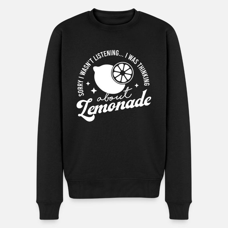 Penser aux limonades Agrumes Citron - Pull Premium bio Homme - noir